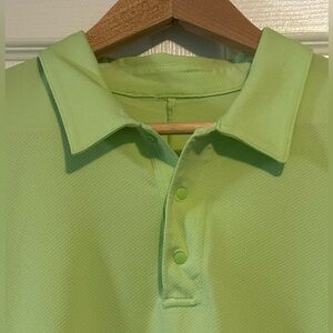 Lululemon Snap-Front Performance Short Sleeve Polo Bright Green  Size Large